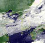 실시간 위성사진, 한반도 위를 예쁘게 덮은 구름