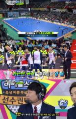 ‘아육대’ 골대스리가-레알 막드리블, 공방전 끝에 1-1로 전반전 종료