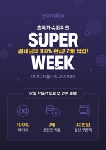 '12월 인기숙소 예약금 100% 포인트로 돌려준다' 야놀자 초특가 슈퍼위크 진행 