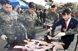 한돈자조금, ASF 방역 지원 군부대에 5천만원 상당 한돈 전달