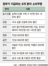 농수산물·관광·영화·외식 등 8개 분야 1800만명에 소비쿠폰…1조 소비촉진