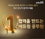 독한 에듀윌 공무원 노량진학원, 매년 놀라운 성장을 거듭하며 합격자 수 709% 증가