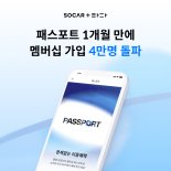 쏘카-타다 통합멤버십 ‘패스포트’ 가입자 4만 돌파