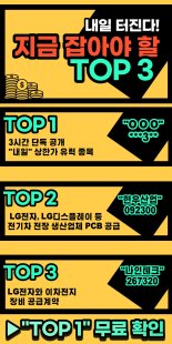 내일의 급등 유망주 TOP3 공개