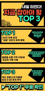 내일의 급등 유망주 TOP3 공개