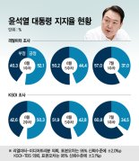 취임 9주 차 지지율 비교하니..尹 37%·文 83%·朴 46%