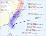 '성난 태풍' 힌남노 6일 거제 상륙..한반도 3배 크기