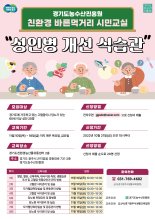 경기도농수산진흥원, '친환경 바른 먹거리 시민교실' 참가자 모집