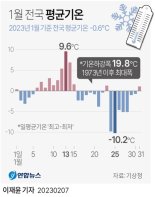 '따뜻했다가, 추웠다가' 20℃ 오간 올 겨울 날씨.. 50년 이래 기온폭 가장 커