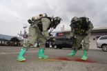 육군53사단 울산공항 방호 훈련..폭탄, 화생방 테러에 대응