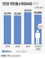 1인당 국민총소득 3만2886달러.. 20년 만에 대만에 역전 당했다