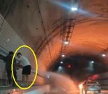 터널 불길 막은 '반바지' 남성, 휴가 중이던 소방관이었다