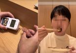 "먹을 때 살짝 긴장됐다" 日 초밥 먹으며 방사능 측정하는 중국인