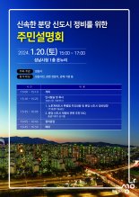 분당 재개발 궁금증 해결...성남시 20일 '주민설명회' 개최