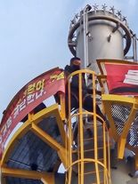 울산 한국알콜 화물연대조합원 55m 굴뚝 고공 농성 돌입