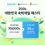 쏘카 "비수도권 숙소 최대 7만원 할인"