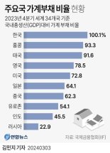 "올해 GDP 밑으로 떨어지나" 韓 가계부채비율 100.1%...하락폭 34개국 중 2위