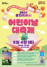 용인시, 5월 4일 '어린이날 대축제' 개최...연휴 고려해 하루 먼저 열려