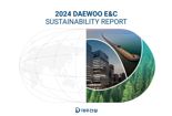 '2050 탄소중립 로드맵 공개'...대우건설, 2024 지속가능경영보고서 발간