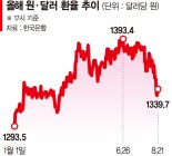 美금리인하 기대감에 달러화 가치 올해 최저