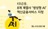 KB금융, 8개 계열사 ‘생성형 AI’ 혁신금융서비스 지정… 디지털 금융 '선도'