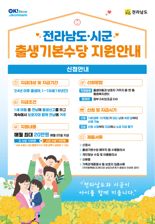 전남도-시·군, 출생기본수당 지급 시작...매월 최대 20만원씩