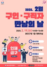 성남시, 19일 '구인·구직자 만남의 날' 행사...56명 채용