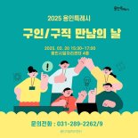 용인시, 20일 '구인·구직 만남의 날' 개최...58명 현장 채용