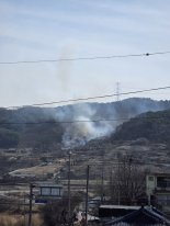함양군 유림면 야산서 화재...산림당국 진화 착수