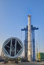 S-OIL 샤힌 프로젝트 현장에 높이 118m ‘프로필렌 타워’ 우뚝