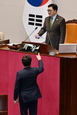 "사퇴하라" "조용히 하라"… 고성·삿대질로 얼룩진 韓대행 시정연설 