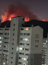 대구 북구 함지산 산불, 진화율 19%…2216명 대피