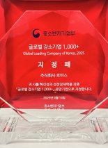 로아스, 중기부 '글로벌 강소기업 1000+' 선정