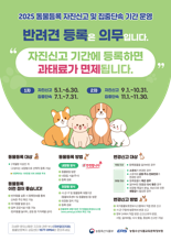 광주광역시, 7월 동물등록 집중 단속...과태료 최대 100만원
