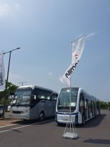 우진산전, 12m 프리미엄 전기버스에 굴절버스 'K-트램' 공개