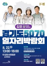 경기도 '5070 일자리박람회 in 김포' 22일 개최...중장년 재취업 지원