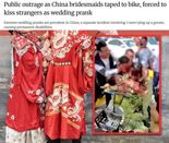 "장난 아니라 범죄"..신부 들러리 묶고 낯선 남자와 강제 키스시켜 '논란'