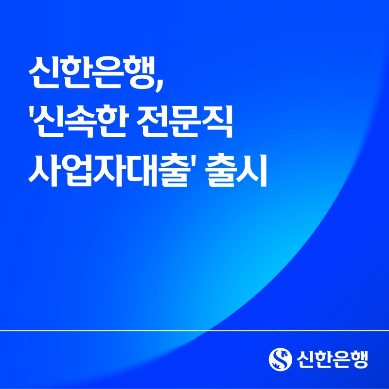 신한은행 '신속한 전문직 사업자대출'. 신한은행 제공