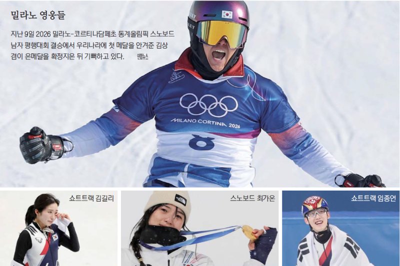 부상투혼 최가온&middot;역전극 김길리 ‘잘파세대'가 해냈다