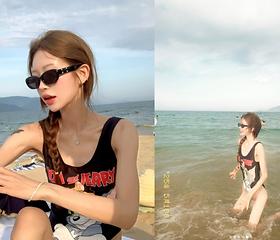 '170㎝·42㎏' 최준희, 수영복으로 뽐낸 뼈말라 몸매