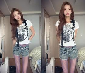 '170㎝·41㎏' 최준희, 뼈말라 몸매…11자 각선미