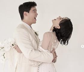 조혜원, '♥이장우' 품에 꼭 안겨…웨딩 화보 공개