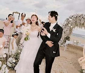 온주완♥민아, 발리 '극비' 결혼식 현장 공개