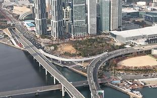 부산 광안대교 접속도로 개통...해운대 일원 교통량 분산