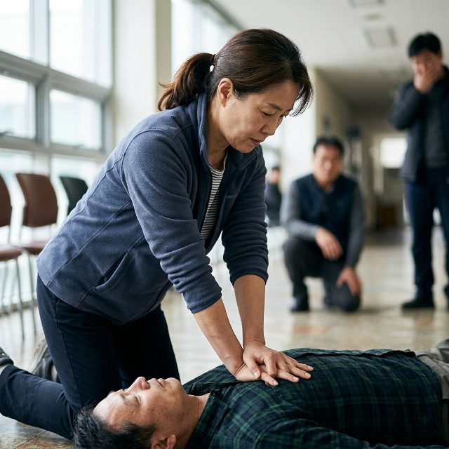 “인공호흡 못 해도 괜찮다”…심정지 환자 살리는 ‘가슴 압박’ 정확한 위치와 방법