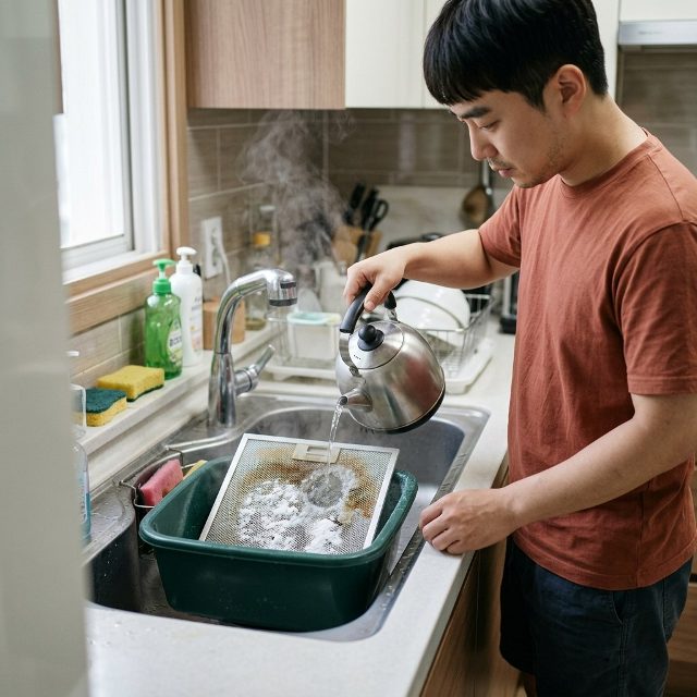 기름때 덕지덕지 붙은 주방 후드…4단계만 알면 새것처럼