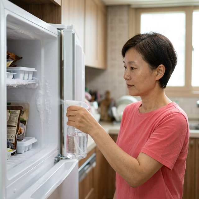 냉동실에 낀 하얀 성에, 방치하면 전기요금 오른다