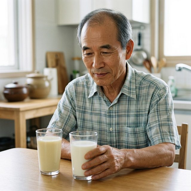 70대 단백질 보충, 우유 VS 두유의 차이…소화 부담과 근육 합성 갈림길