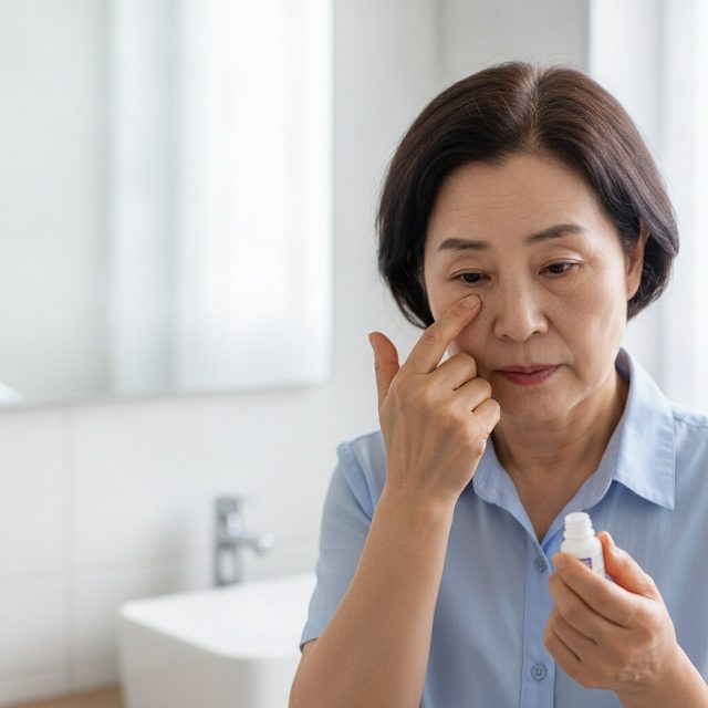 녹내장 안약 점안 후 눈물점 누르기, 혈압·심장 부담 줄이는 1분 습관