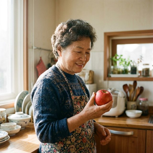 고혈압 70대 시니어, 아침 사과 한 개가 가져온 변화